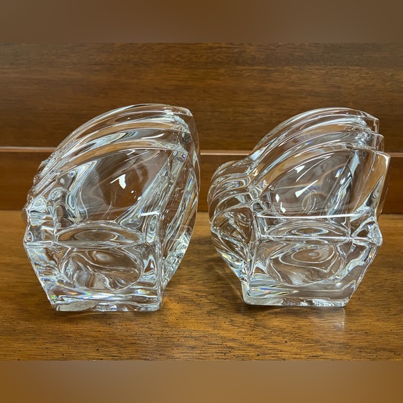 Mikasa Art Deco Crystal Votive Candleholder/Candy Dish Set of 2 - Picture 4 of 6